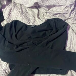 Black crop top
